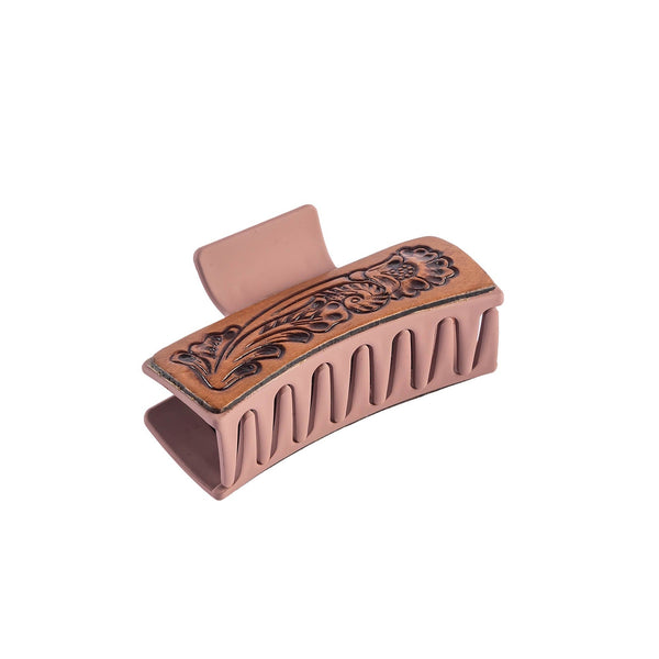 High Vista Hair Comb Clip In Peach and Brown - Myra USA