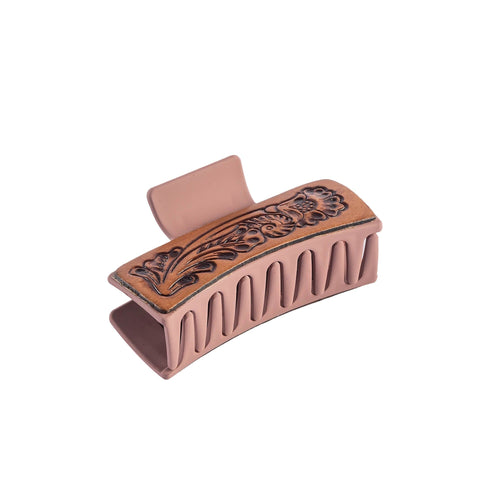 High Vista Hair Comb Clip In Peach and Brown - Myra USA