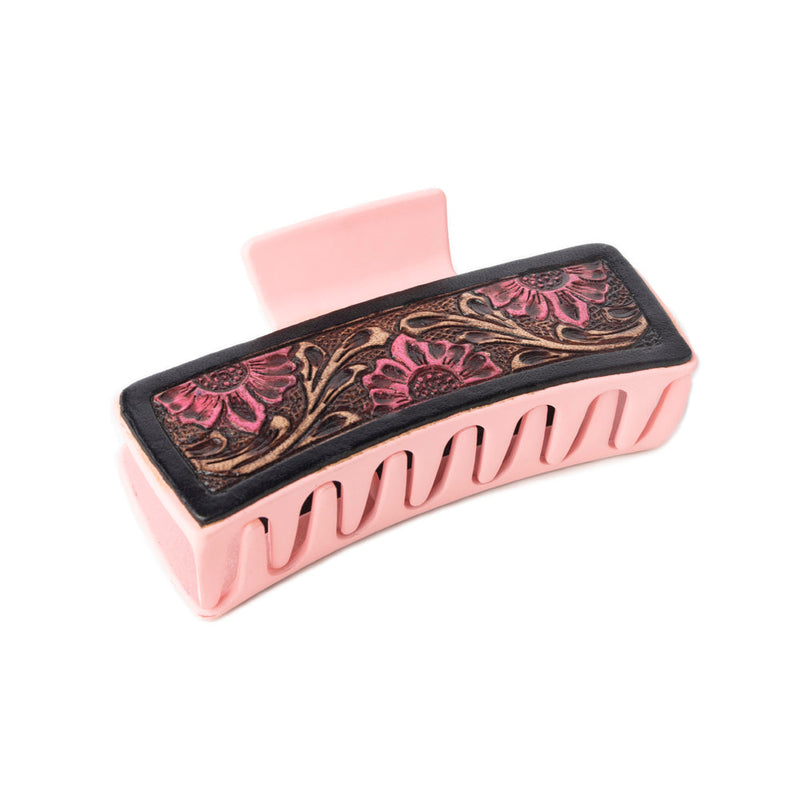 High Vista Hair Comb Clip In Pink and Brown