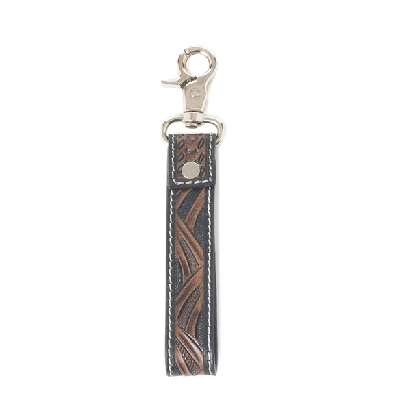 Shadowhorn Hairon Key Fob in Midnight Snow - Myra USA