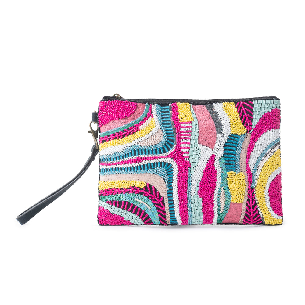 Flowing River Pouch In  Pink