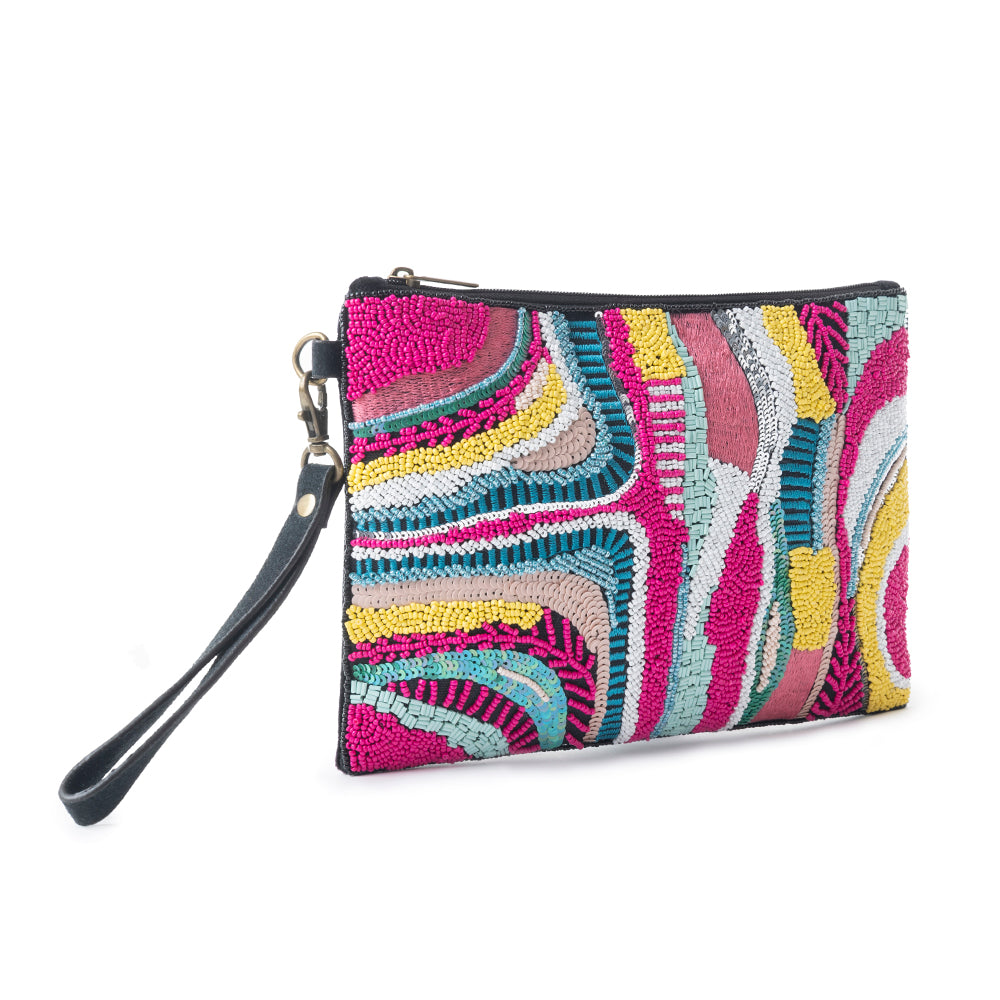 Flowing River Pouch In  Pink