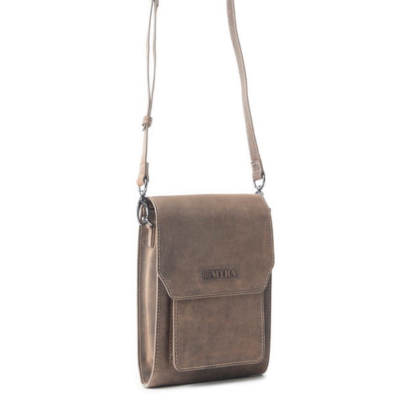 Padrina Trail Leather Bag In Dark Brown - Myra USA