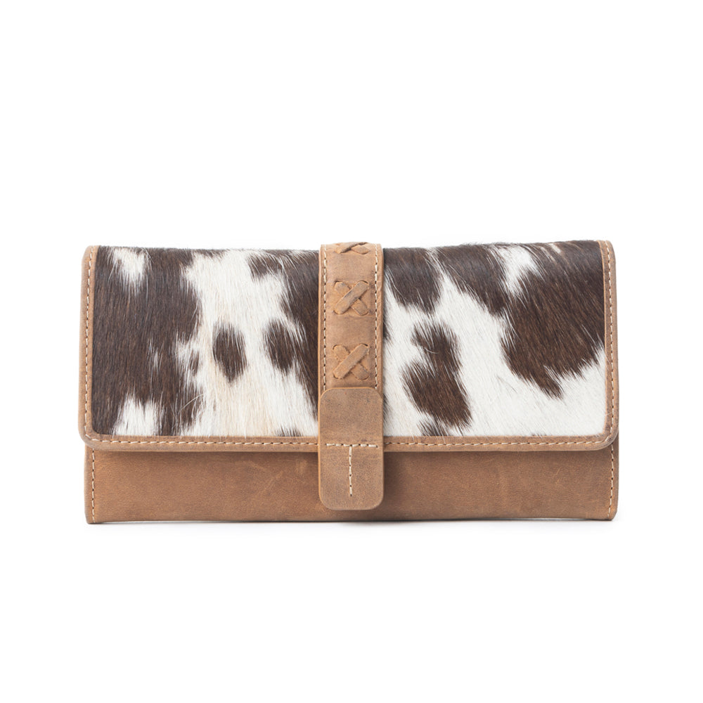 Wind Rider Wallet In Brown & White