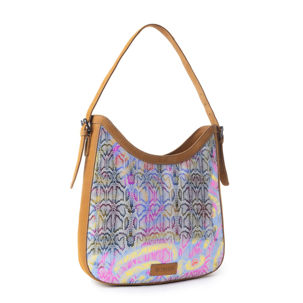 Desert Snow Leopard Leather Bag In White - Myra USA