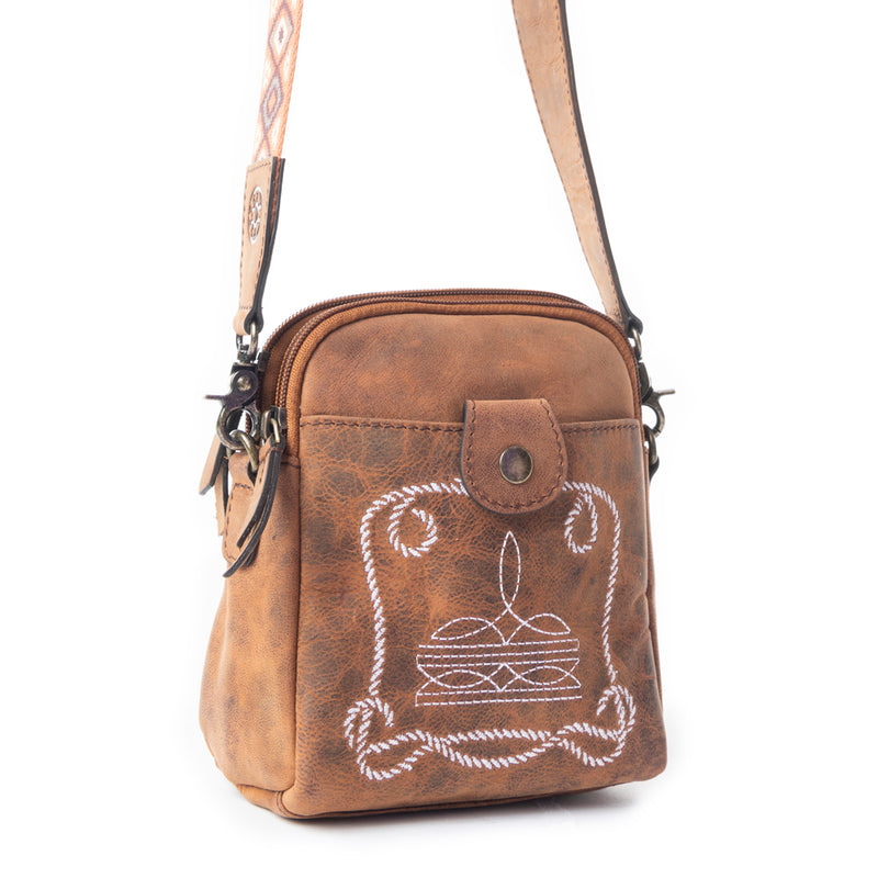 Starlight Rope Crossbody Bag In Dark Brown