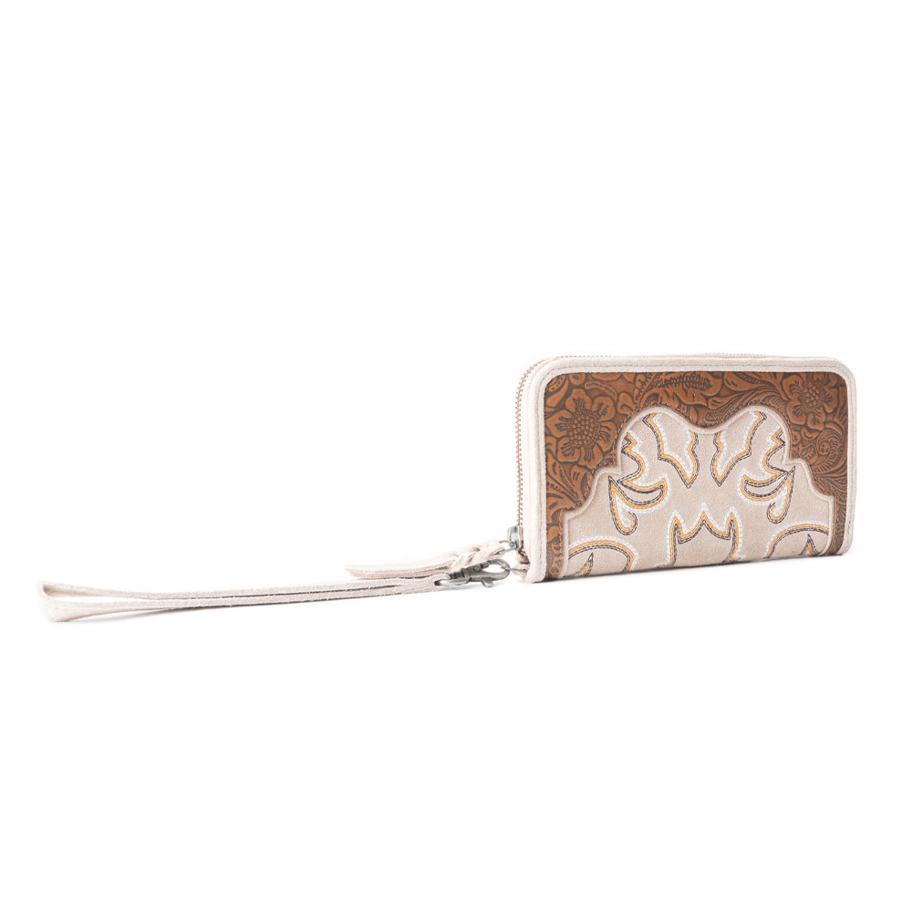 Electric Desert Wallet In Brown In Chocolate White - Myra USA