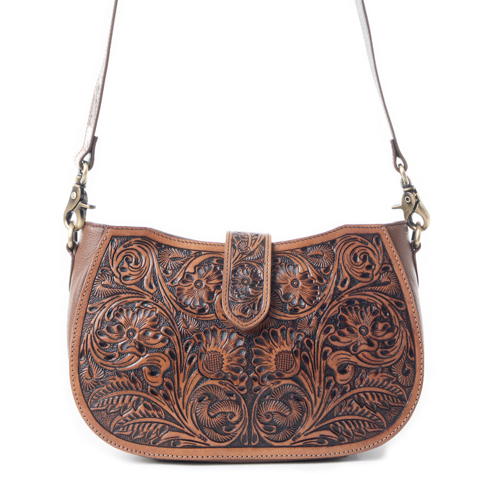 Wildflowers of the Prairie Bag In Dark Brown