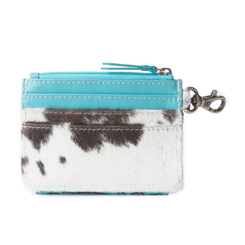 Wildflowers of the Prairie Credit Card Holder In Turquoise