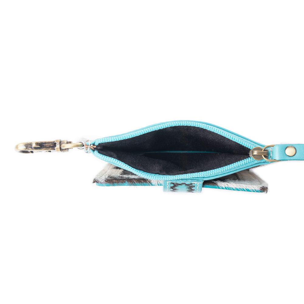 Wildflowers of the Prairie Credit Card Holder In Turquoise