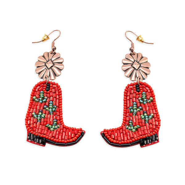 Cactus Rose Boot Earrings - Myra USA