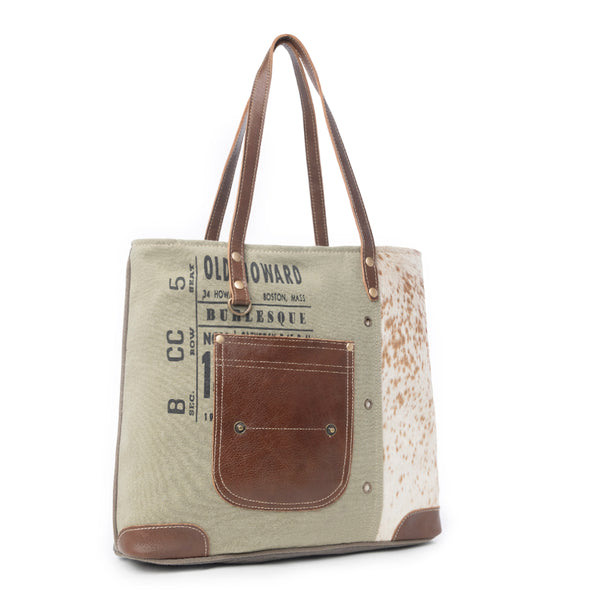 Leather Pocket Tote Bag - Myra USA