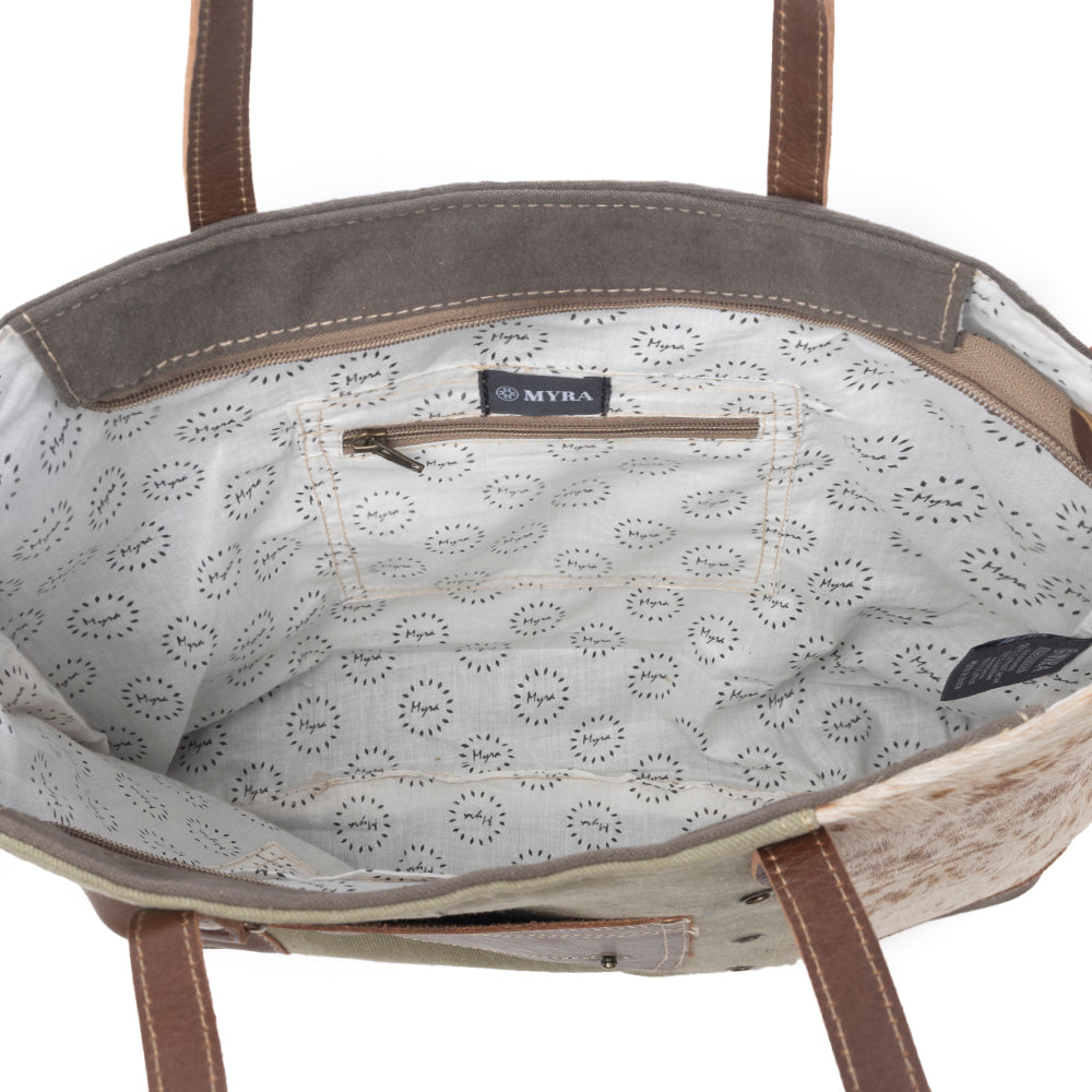 Leather Pocket Tote Bag - Myra USA