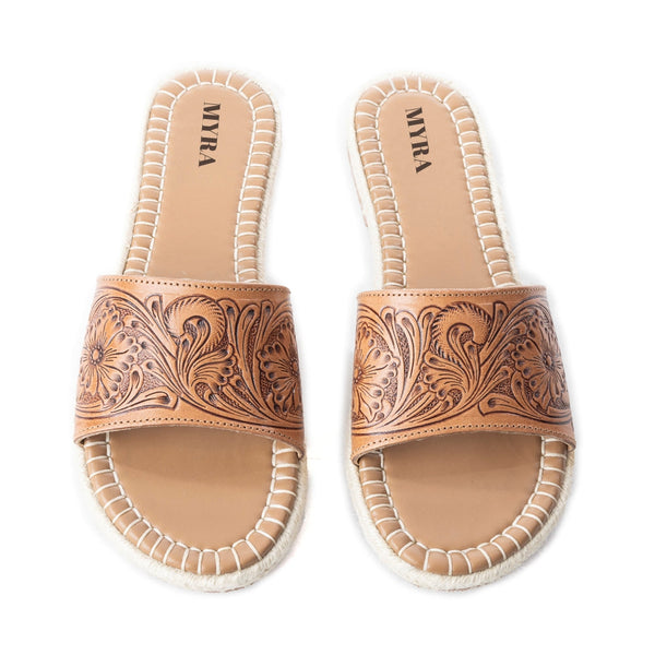 Horizon Creek Slides In Black & Brown - Myra USA