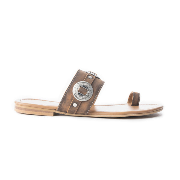 Sagebrush Concho Sandals In Brown - Myra USA