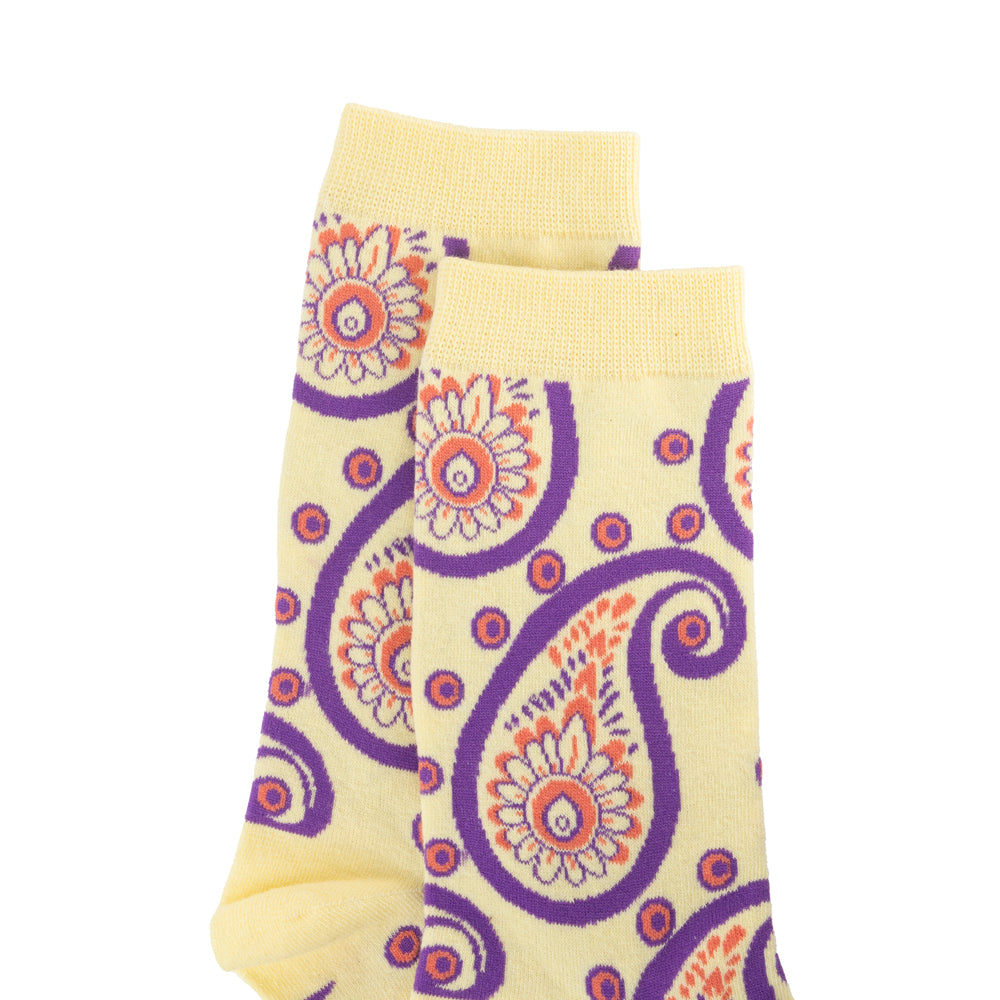 Sunshine Swirl Suzie Socks In Cream - Myra USA