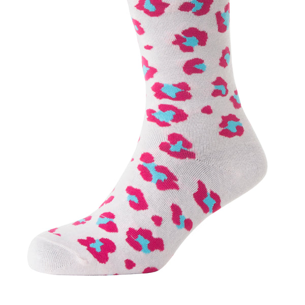 Candy Leopard Lacy Socks In Light Pink - Myra USA