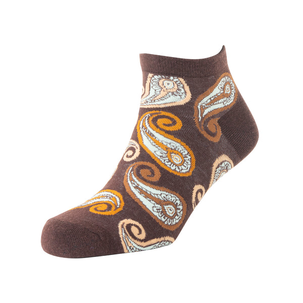 Sunshine Swirl Suzie Ankle Socks In Brown - Myra USA