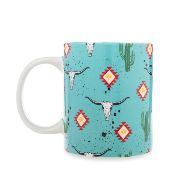 Sippin’ in the South Ceramic Mug in Cactus Geometry - Myra USA