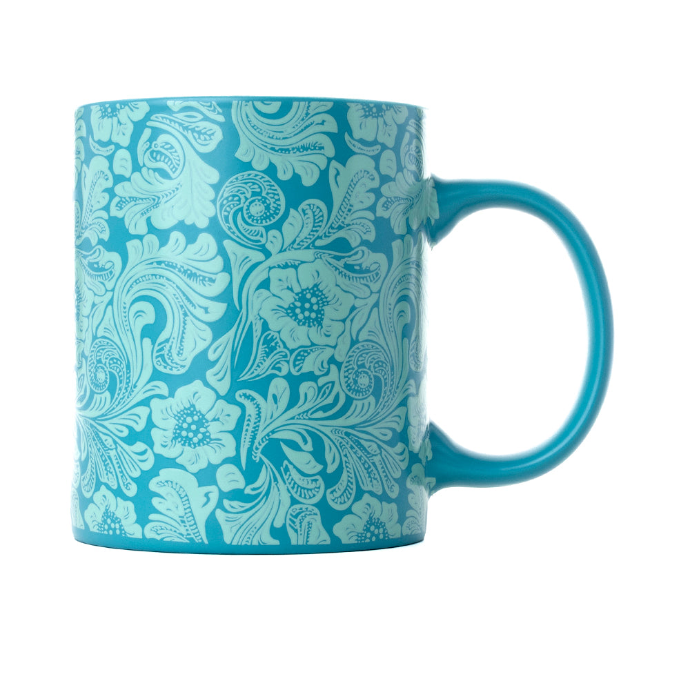 Sippin’ in the South Ceramic Mug in Cyan Baroque - Myra USA