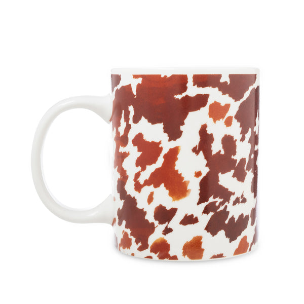 Sippin’ in the South Ceramic Mug in Brown Leapard Print - Myra USA