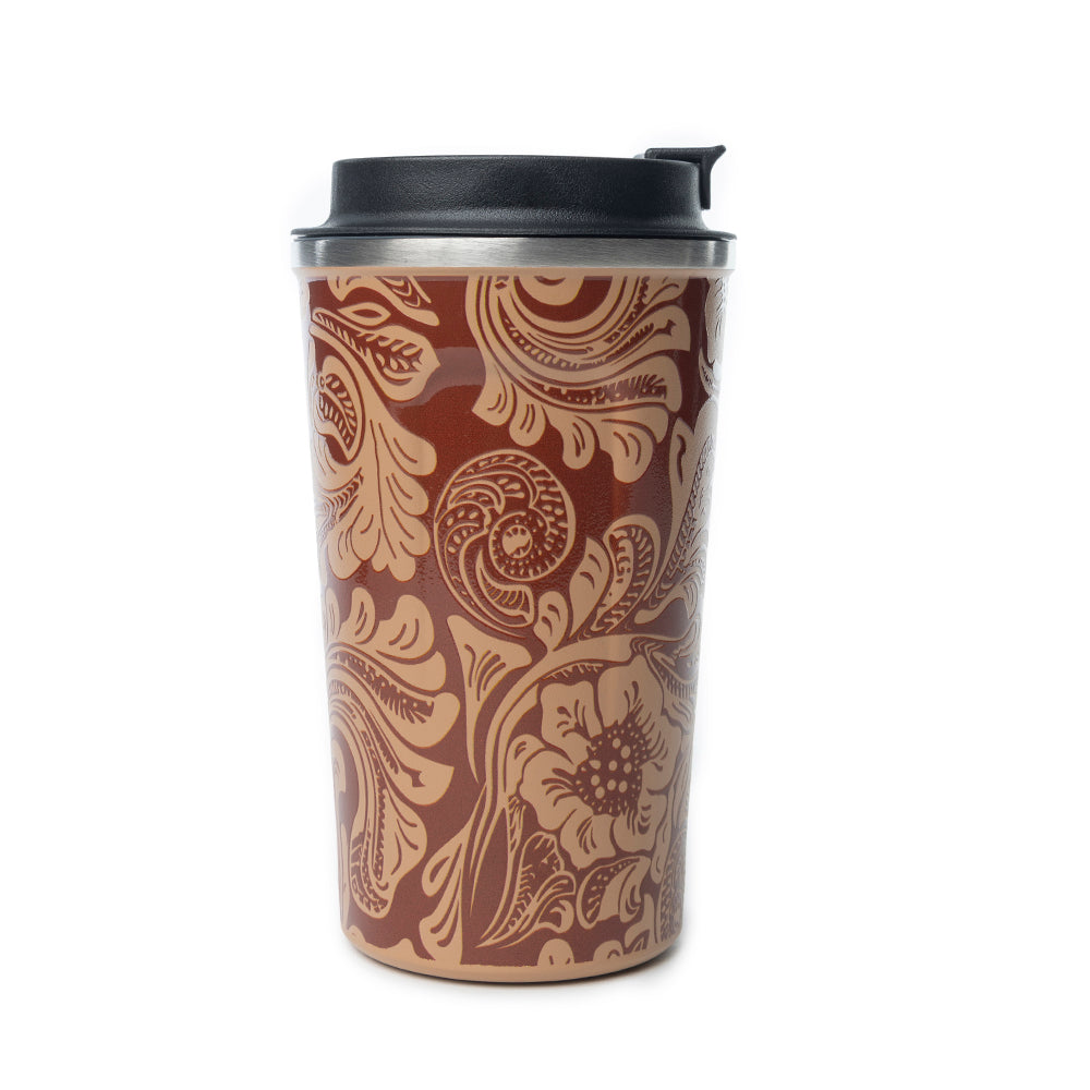 Wrangler's Brew Stainless Steel Mug in Brown Baroque