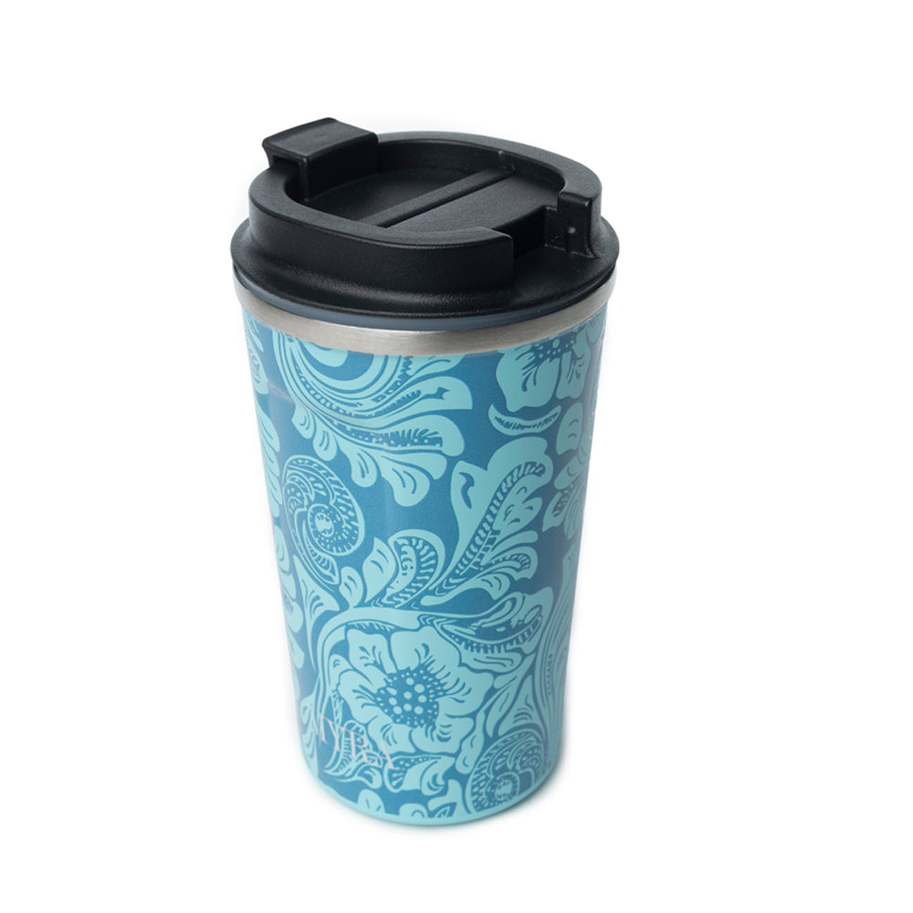 Western Trail Brew Stainless Steel Mug in Turquoise