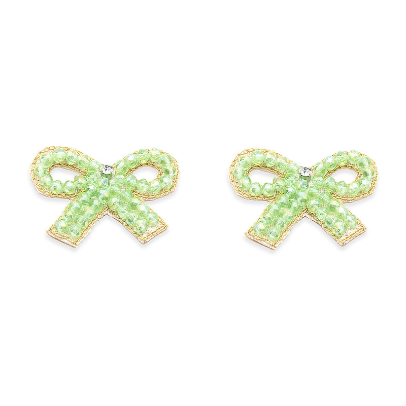 Petite Bows Beaded Earrings