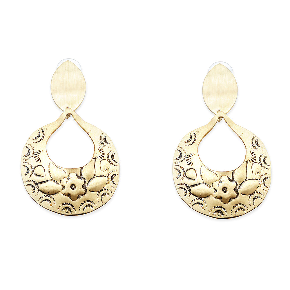 Blooms of the Crescent Moon Earrings - Myra USA