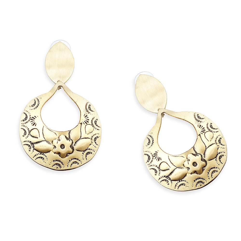 Blooms of the Crescent Moon Earrings - Myra USA