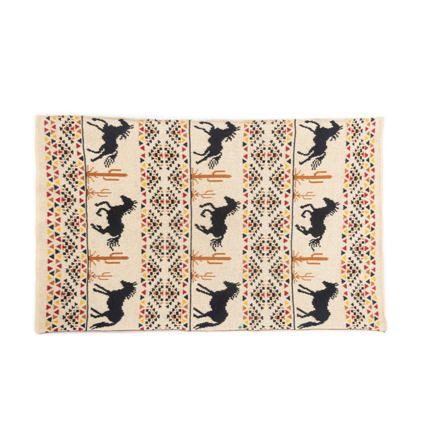 Stallion Spirit Knitted Cotton Kitchen Towel '' SET OF 2 '' in Sunset Gold - Myra USA