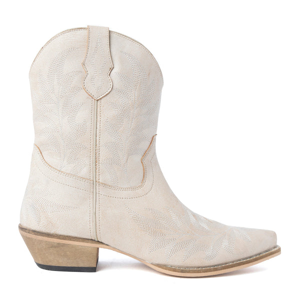 Desert Pearl Ankle Boots in Cream - Myra USA
