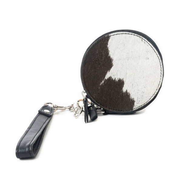 Mesa Halo Hairon Coin Pouch in Black & White - Myra USA