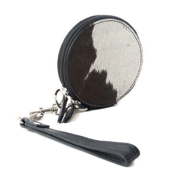 Mesa Halo Hairon Coin Pouch in Black & White - Myra USA