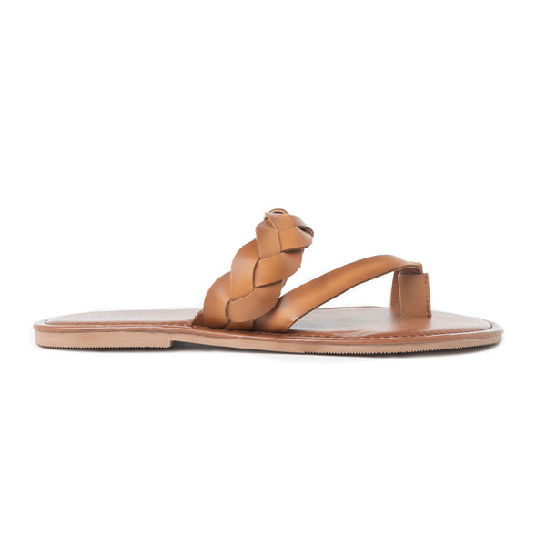 Longhorn Western Leather Sandals in Mocha Brown - Myra USA