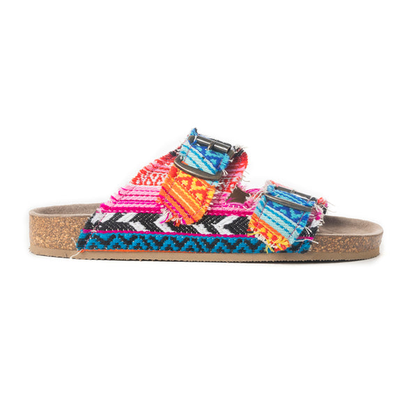Ridge Denim Sandals in Multicolor - Myra USA