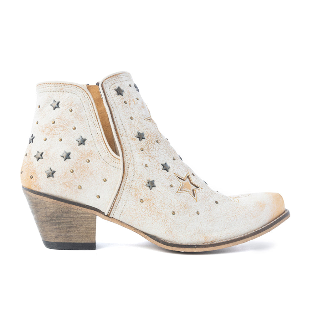 Celestial Stardust Western Booties in White - Myra USA