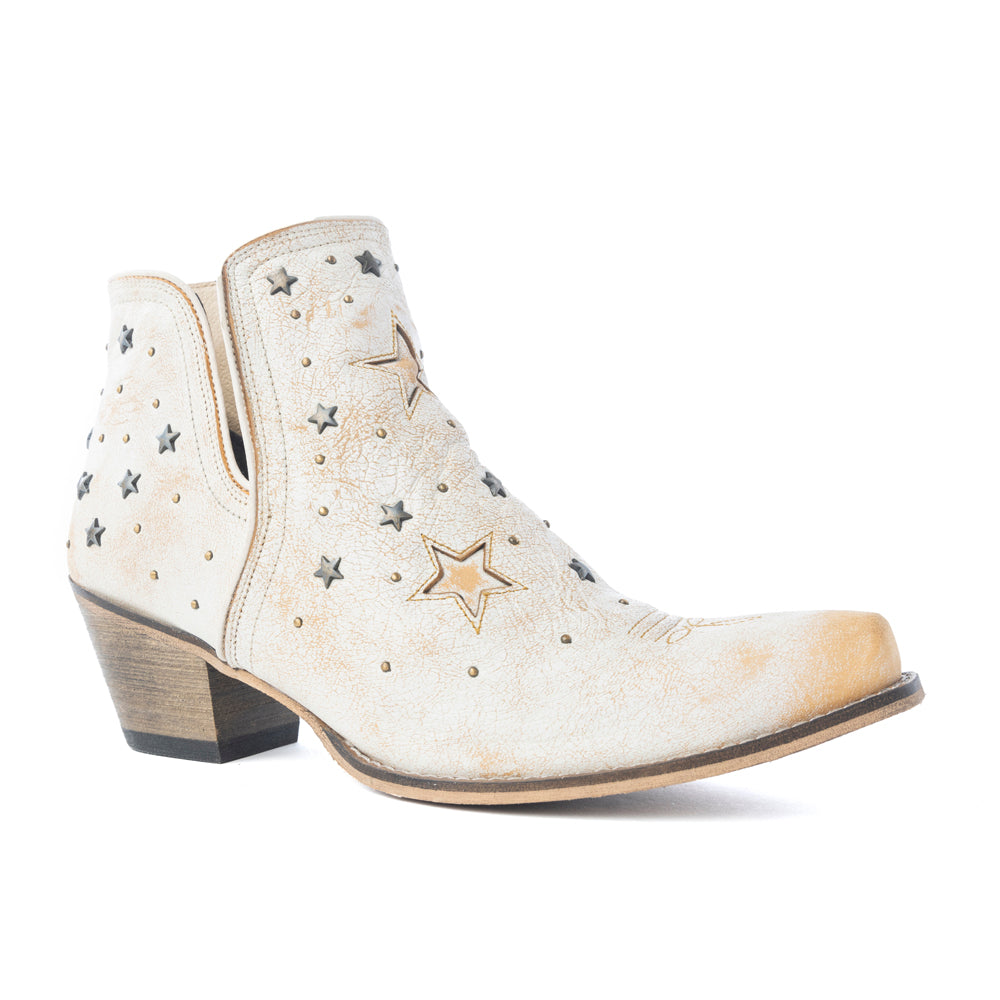 Celestial Stardust Western Booties in White - Myra USA