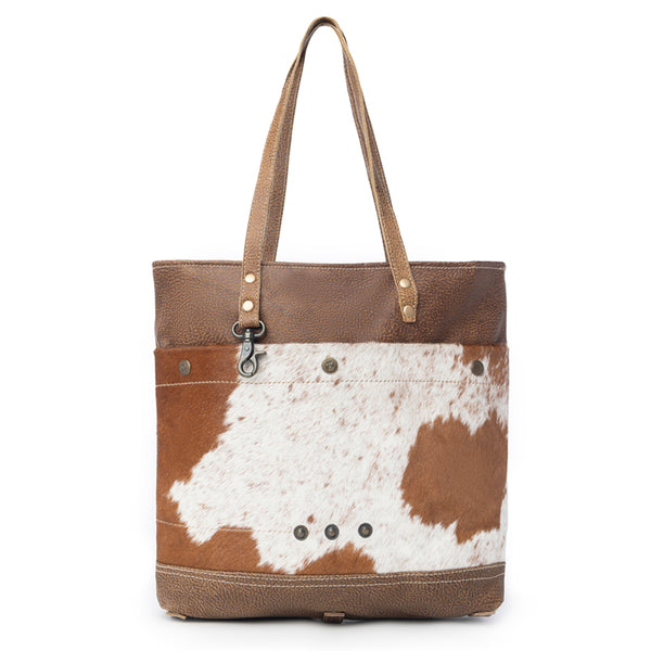 Hazel Opulence Leather And Hairon Bag - Myra USA