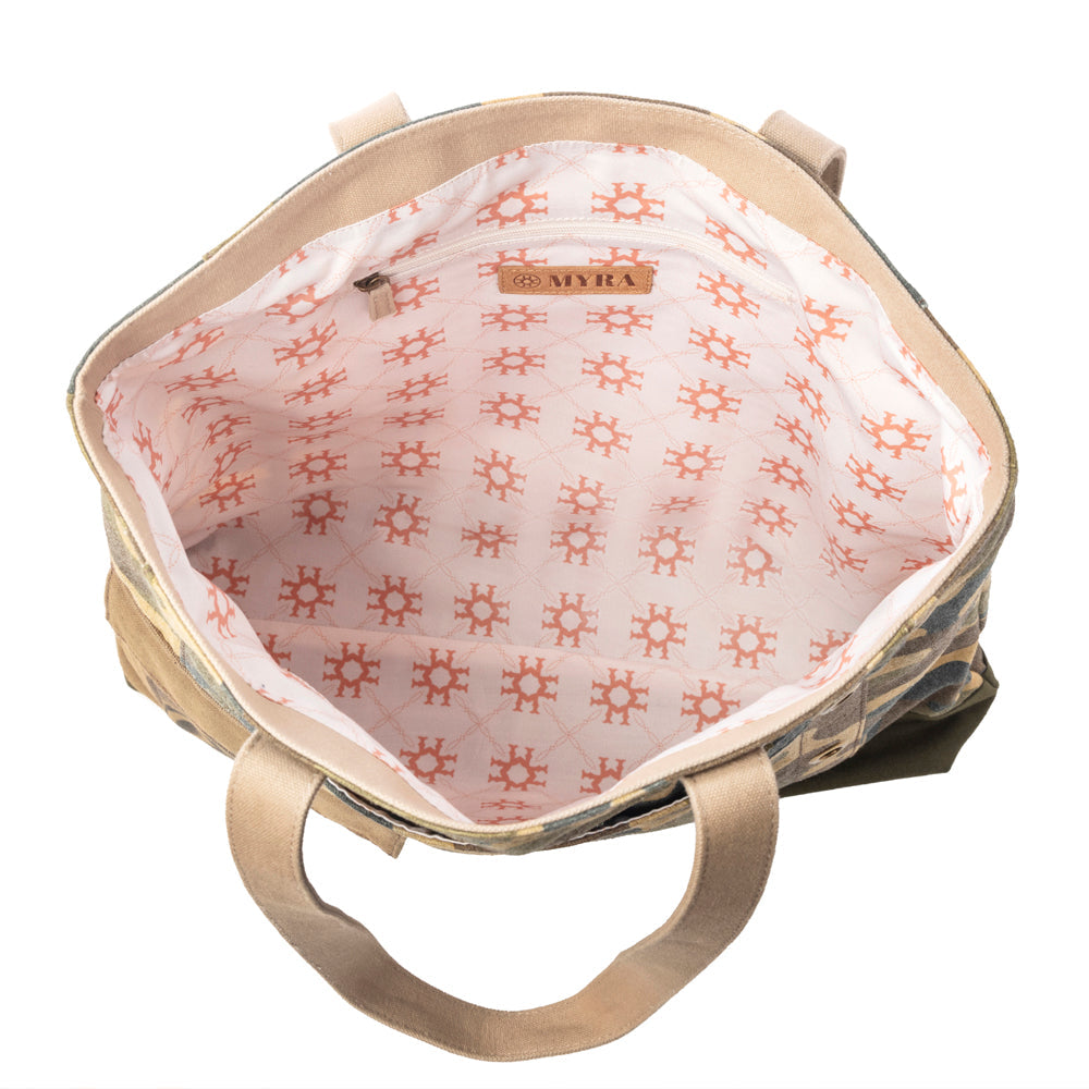 Myra Ranger’s Day Tote Bag in Jungle Camo Green
