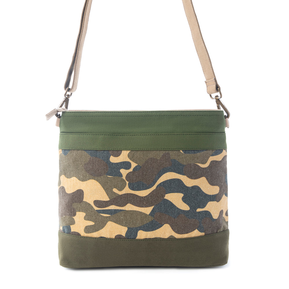 Myra Ranger’s Day Crossbody Bag in Army Camo Green