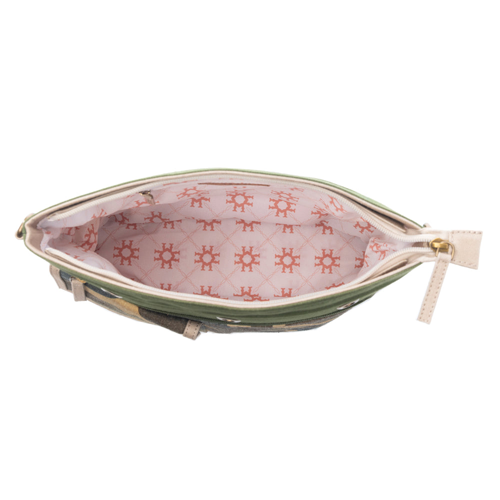 Myra Ranger’s Day Crossbody Bag in Army Camo Green