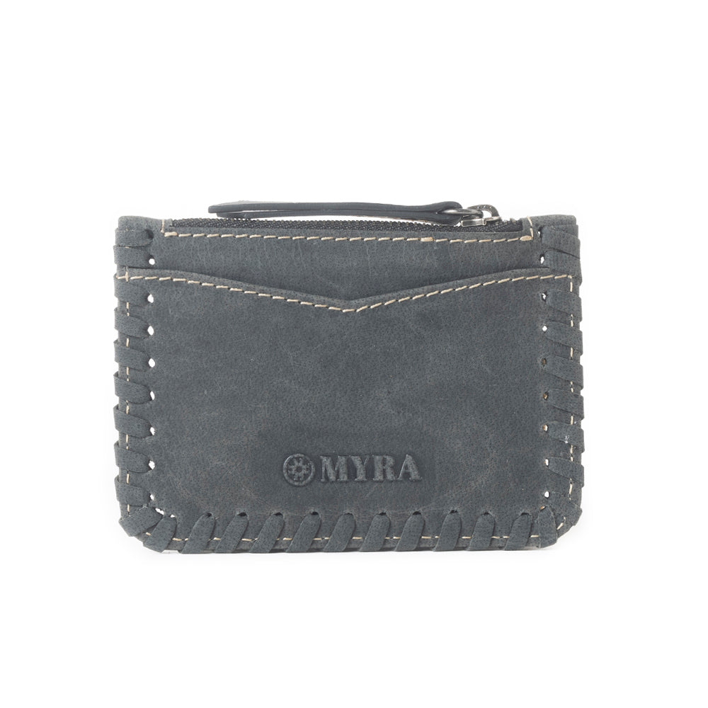 Outlander Edge Western Embroided Credit Card Holder in Ash Grey
