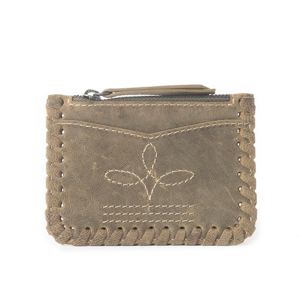 Outlander Edge Western Embroided Credit Card Holder in Brown