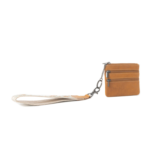 Canyon Breeze Leather Credit Card Holder in Canyon Clay - Myra USA