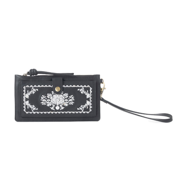 Azure Mesa Leather Wallet in Black - Myra USA