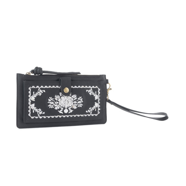 Azure Mesa Leather Wallet in Black - Myra USA