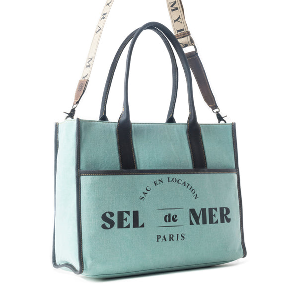 Sel de Mer Tote Bag in Green - Myra USA