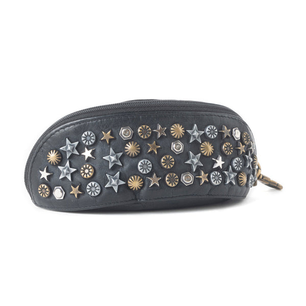 Myra Eclipse Charm Leather Sunglass Case in Midnight Black - Myra USA