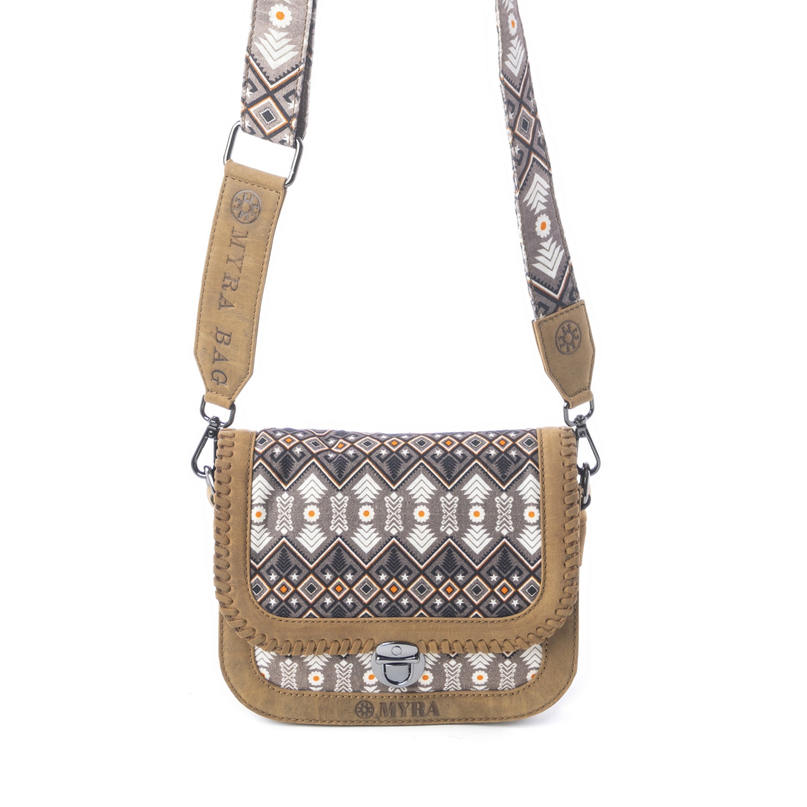 Nuevas Mosaic Crossbody Bag in Desert Brown